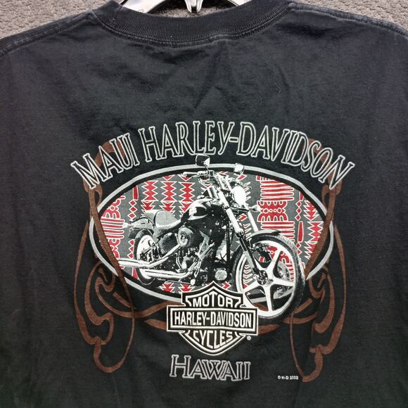 Maui Harley-Davidson Hawaii Men’s Tee Classic Logo Ride Shirt Size Large - Picture 4 of 9
